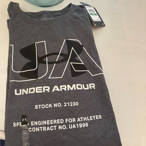 Under Armour Gray Short Sleeve Tee with Bold Logo